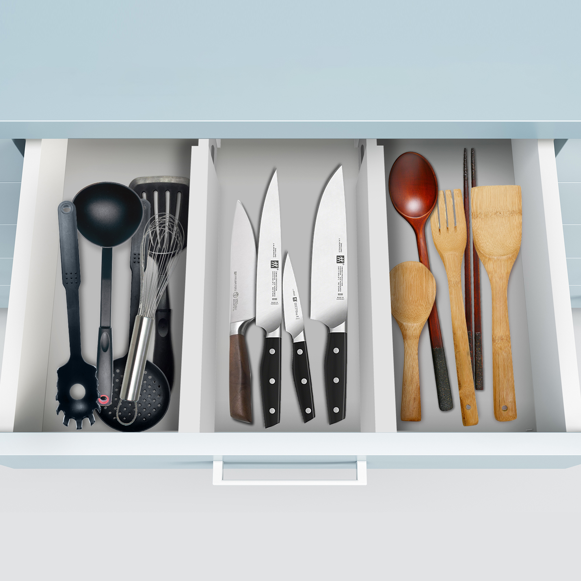 バンブードレッサー Amazon.com - 4 Pack Drawer Dividers Bamboo 2.6
